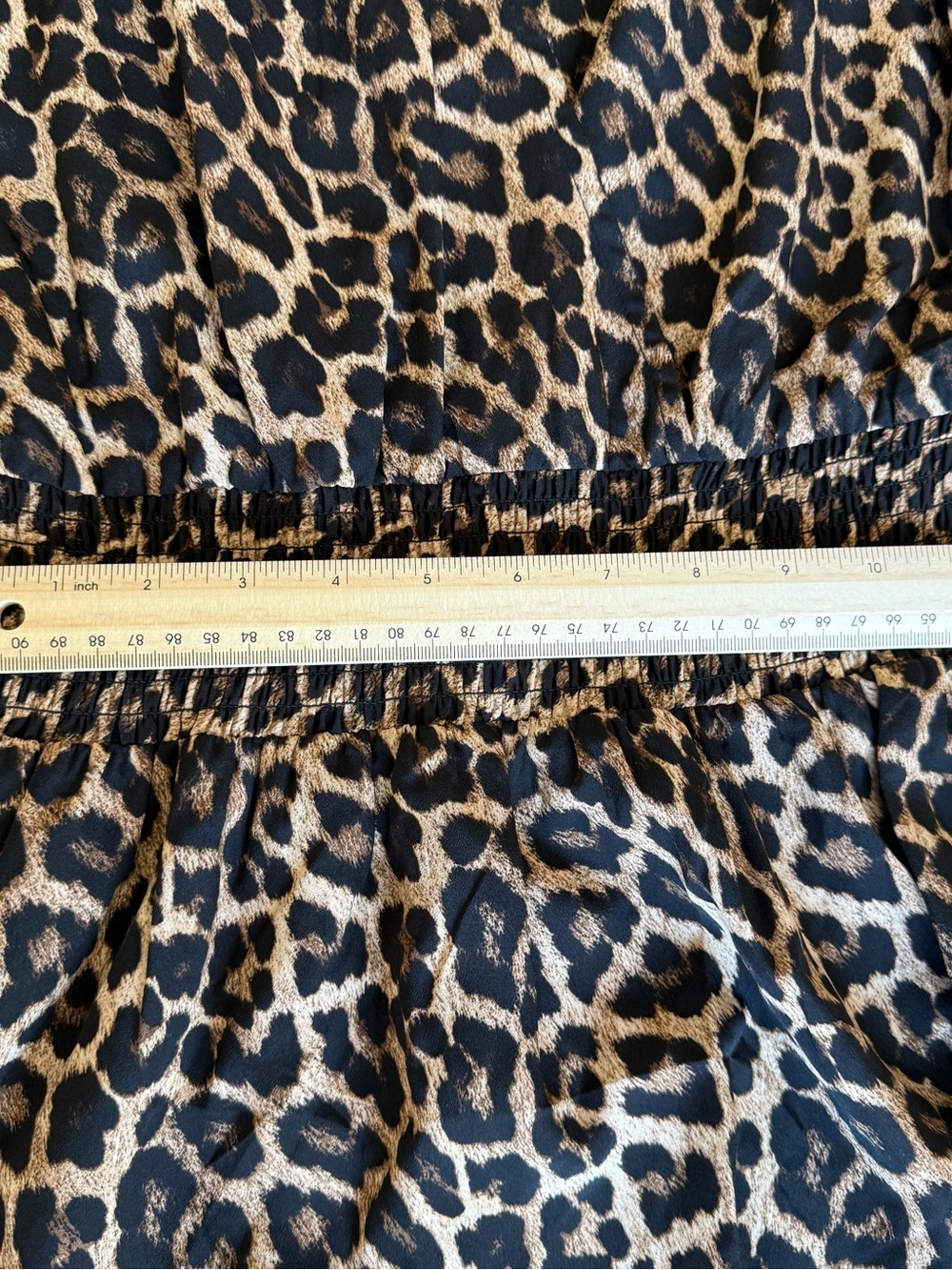 Michael Kors Petite XS Leopard Print Ruffle Dress Long Sleeve NWT - Picture 10 of 13